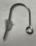 Copy of Classic Antique Silver Drop with Clear Glass Link
